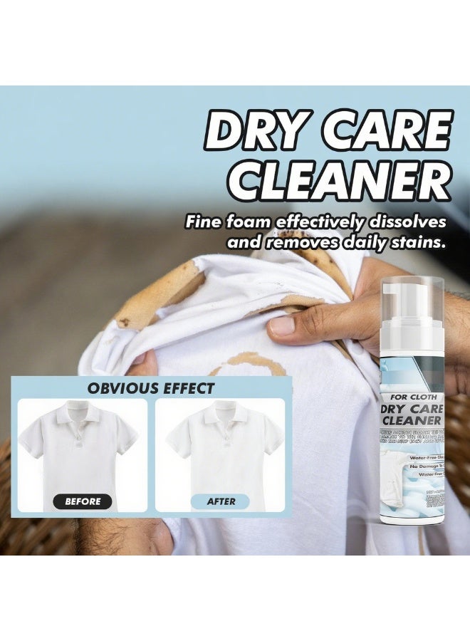 Stain Remover, Dry Stain Remover for Clothes, Ink Oil Stain Remover for Fabric Clothes, Removes Deely Ingrained Marks, Foam Dry Cleaning Agent for Down Coats, Dry Foam Cleaner (200ml) - Image 2